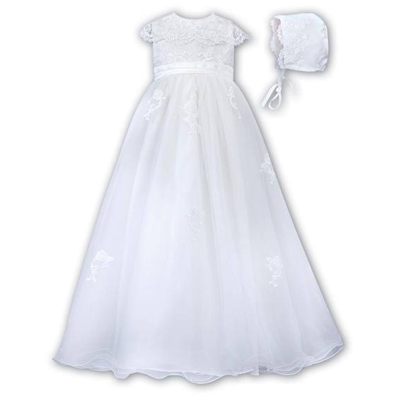 Sarah Louise Christening Gown & Bonnet - 001163